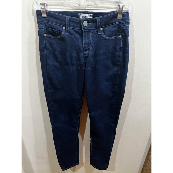 Paige Denim - Paige Jeans Womens Size 26 Skyline Ankle Peg Blue Stretch Denim Casual Classic